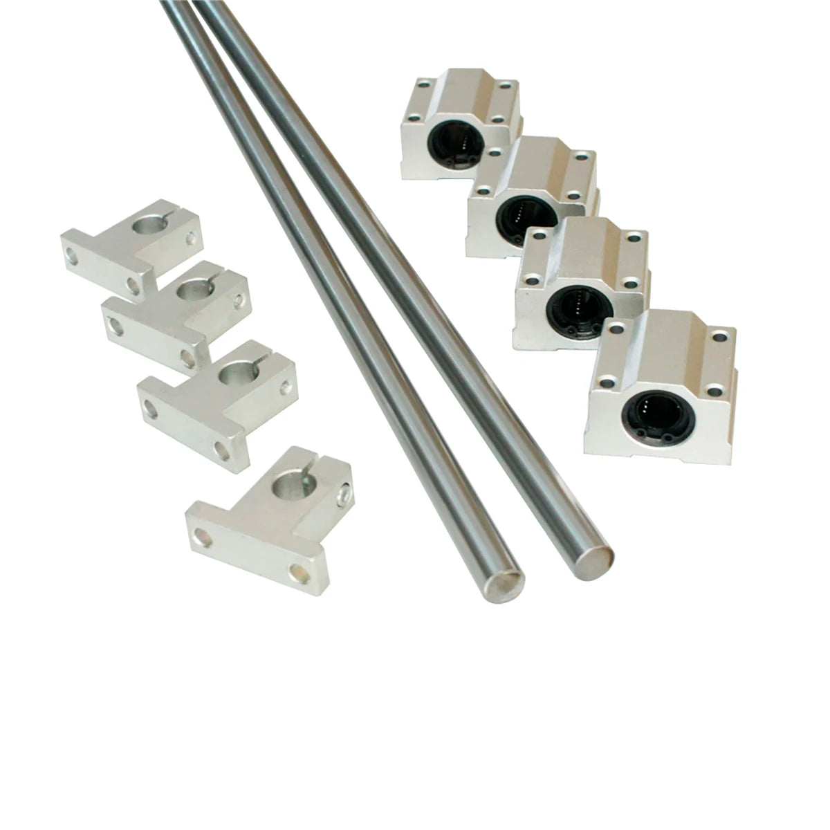 10PCS/SET Linear Rail Shaft Optical Axis Rod Linear Block Bearing SK Shaft