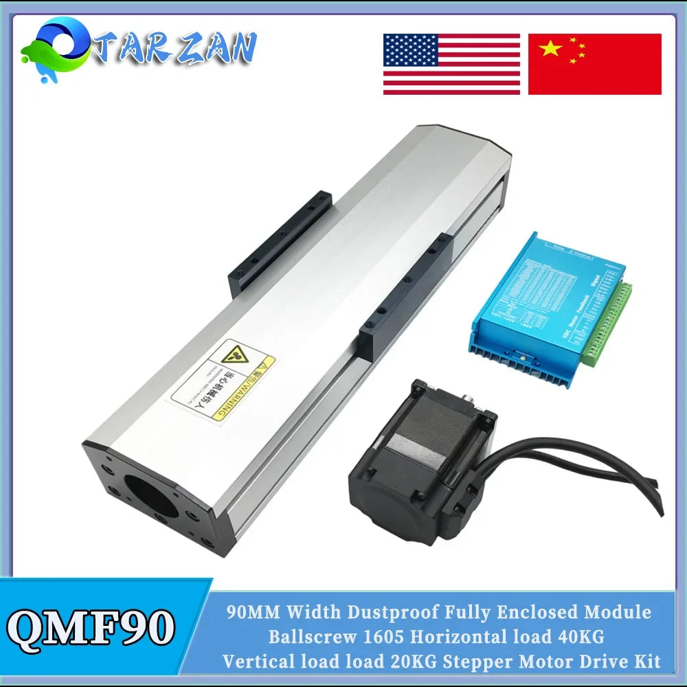 90mm Width Fully Enclosed Linear Rail Guide Stage Dust Cover
