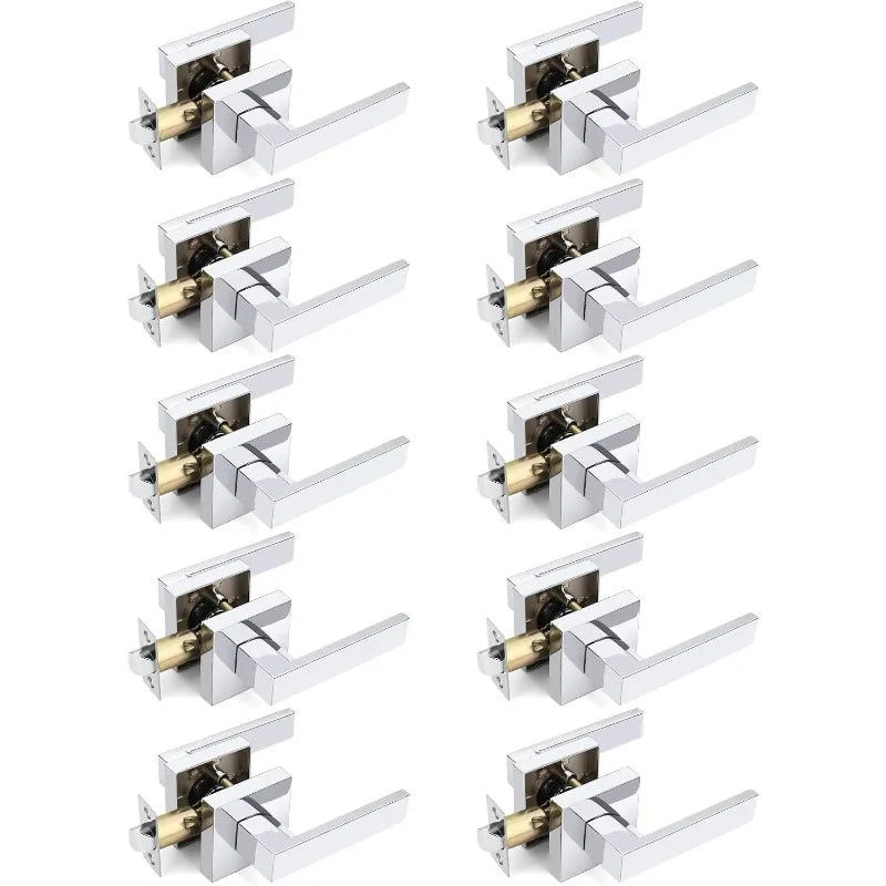 No Lock Passage Door Lever Handle, Reversible Door Handles without Locking