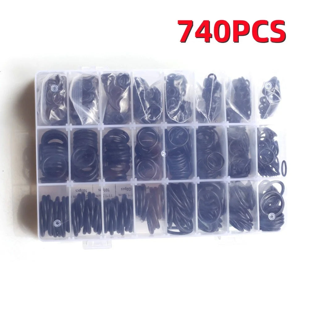 1200pcs NBR O-ring set nitrile rubber black O-ring oil-resistant