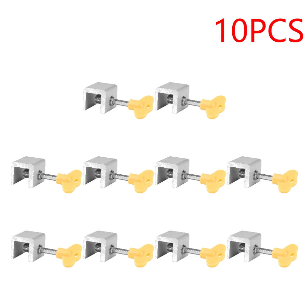 5/10CPS Window Locks Adjustable Sliding Door Lock With Key Window Stopper