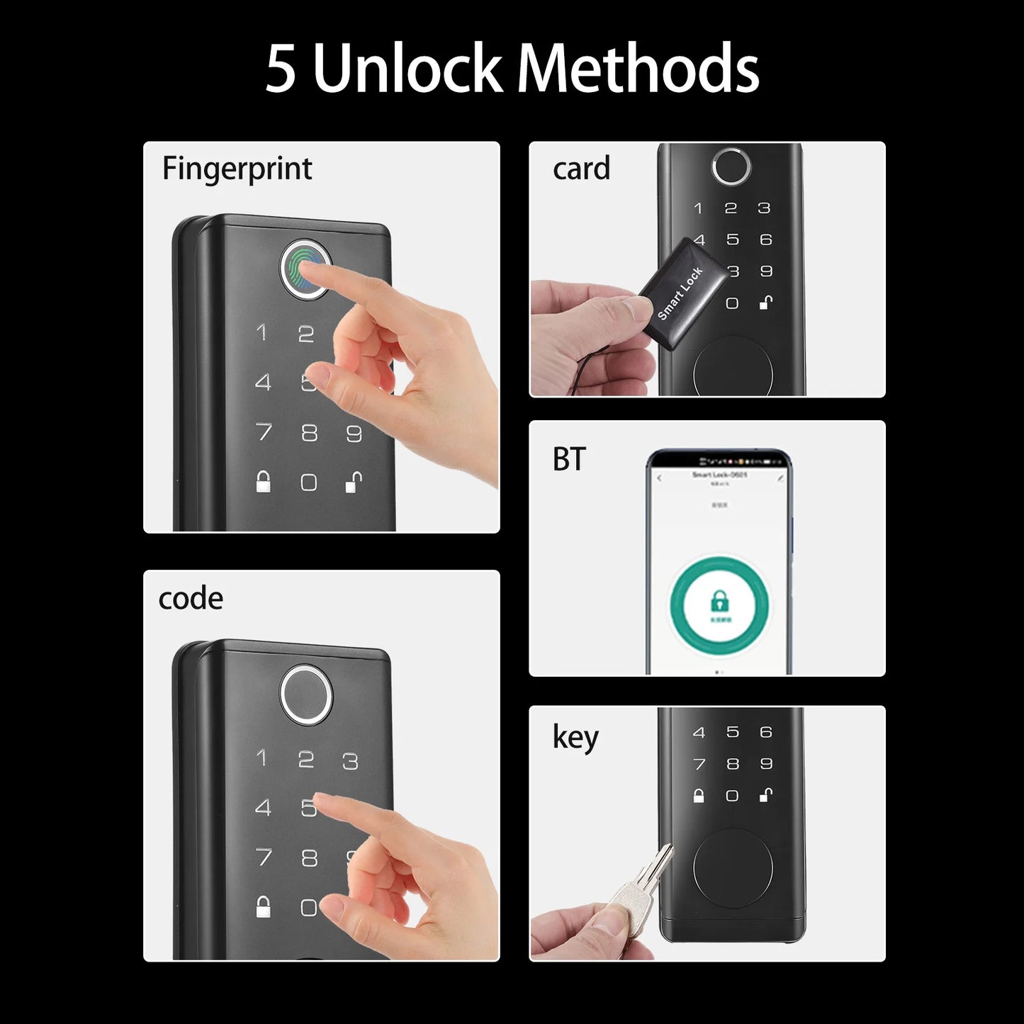 Smart Fingerprint Door Lock Front Door Electronic Keyless Entry
