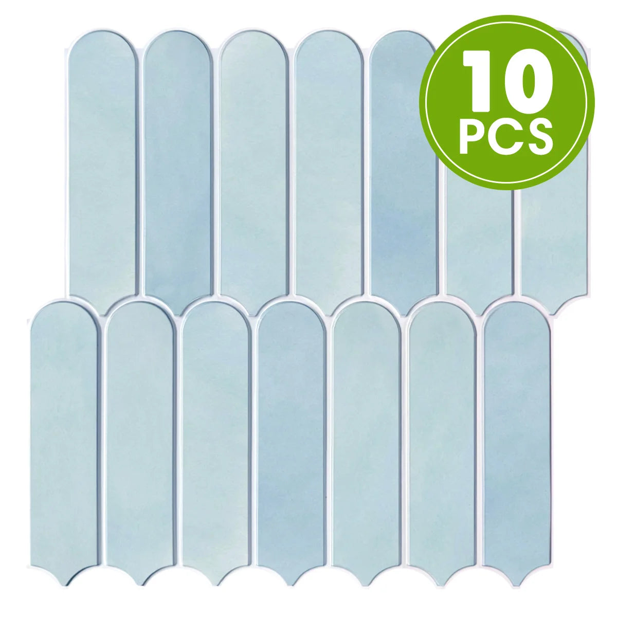 10 Pcs Matte Fish Scale Peel and Stick Tiles Waterproof