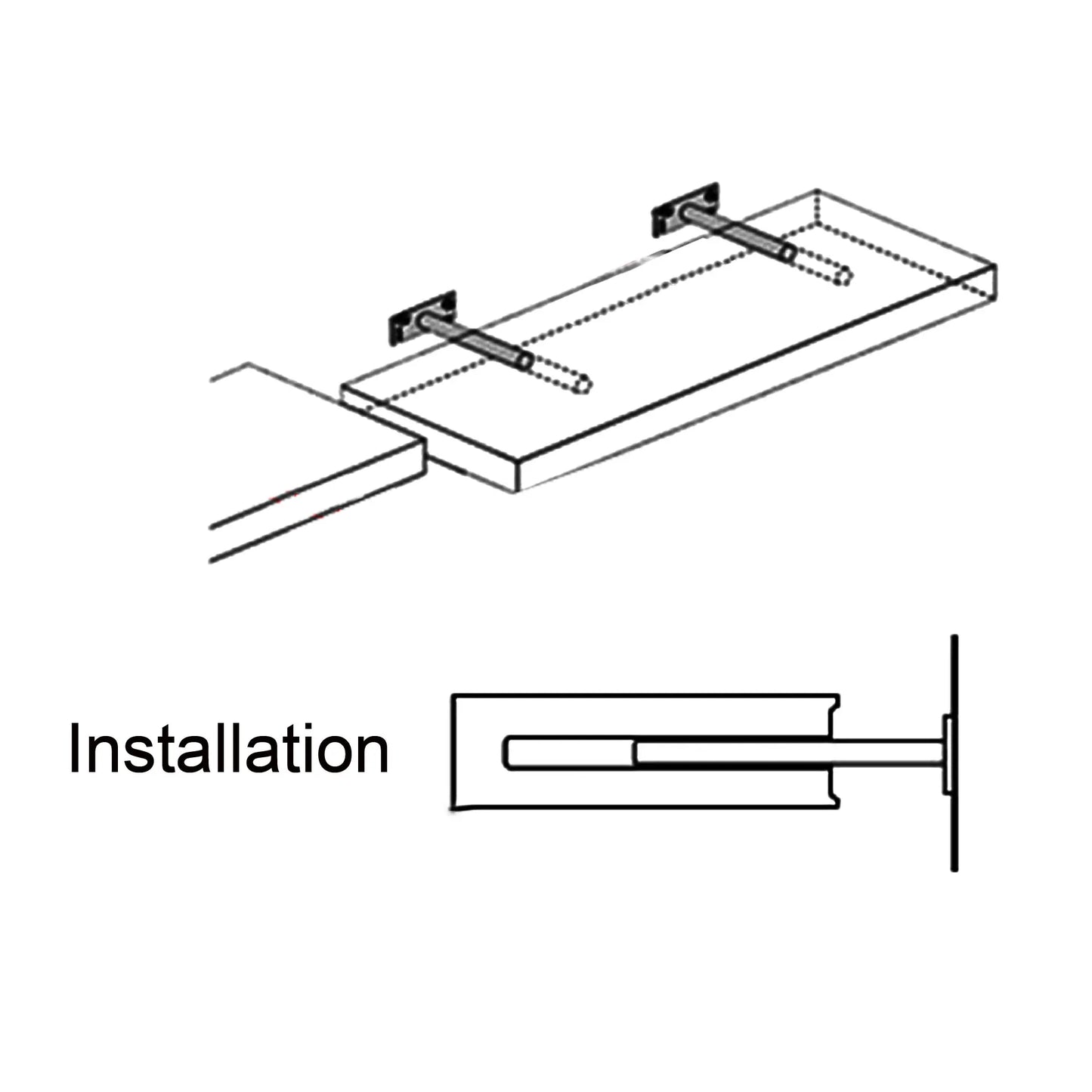 Pack of 4 Invisible Floating Shelf Brackets