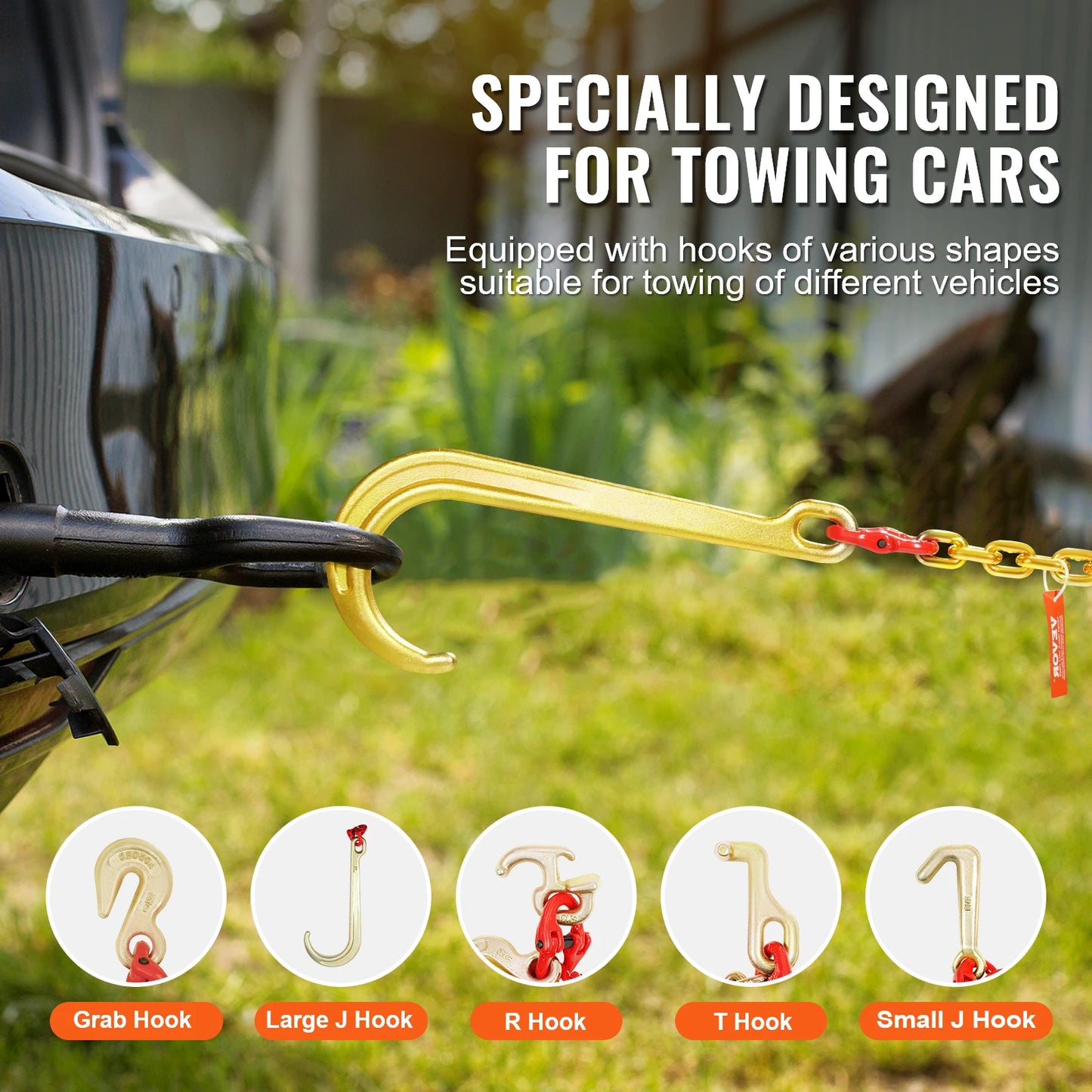 J Hook Chain Long Shank Towing Chain