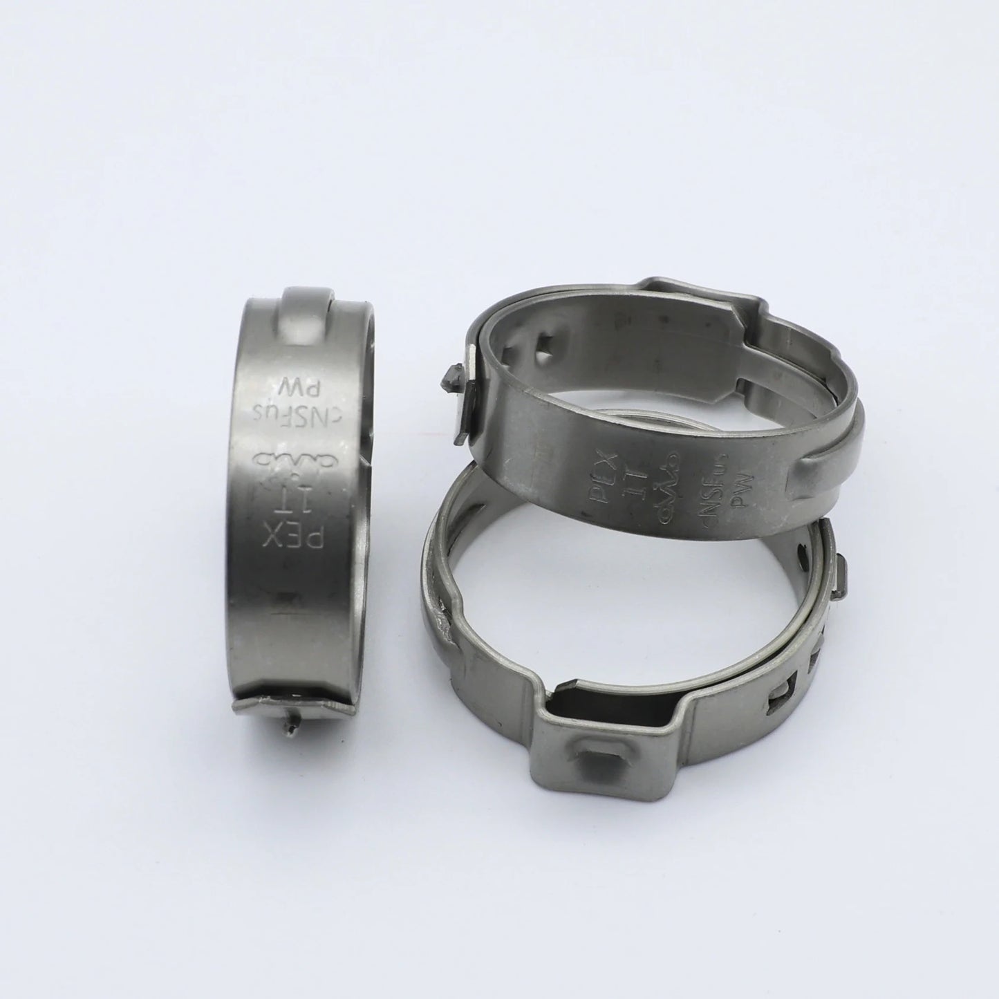 1" PEX Stainless Steel Clamp Rings; Suitable for PEX B/C Pipe, PERT Pipe