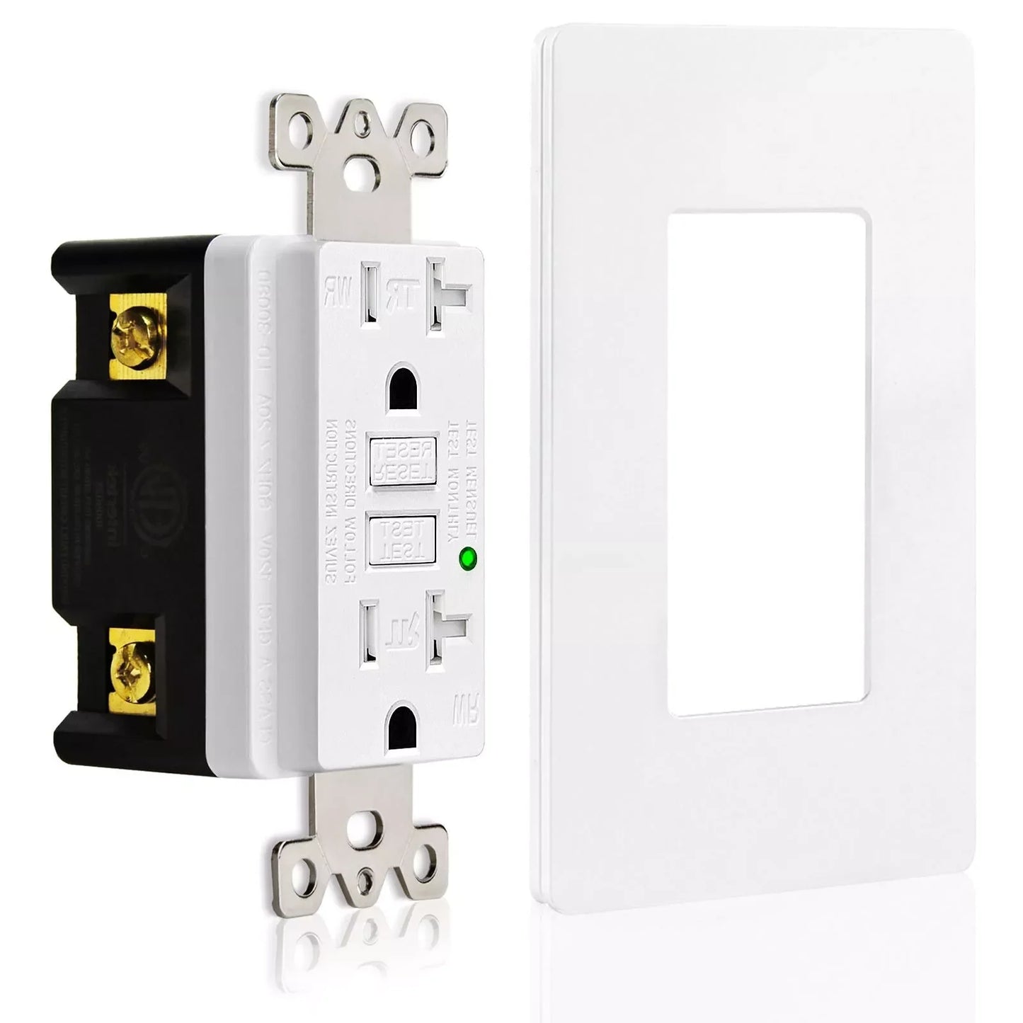 1/2PK 20 AMP GFI GFCI Receptacle Wall Outlet Socket Dual Plugs