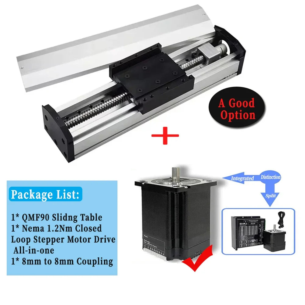 90mm Width Fully Enclosed Linear Rail Guide Stage Dust Cover