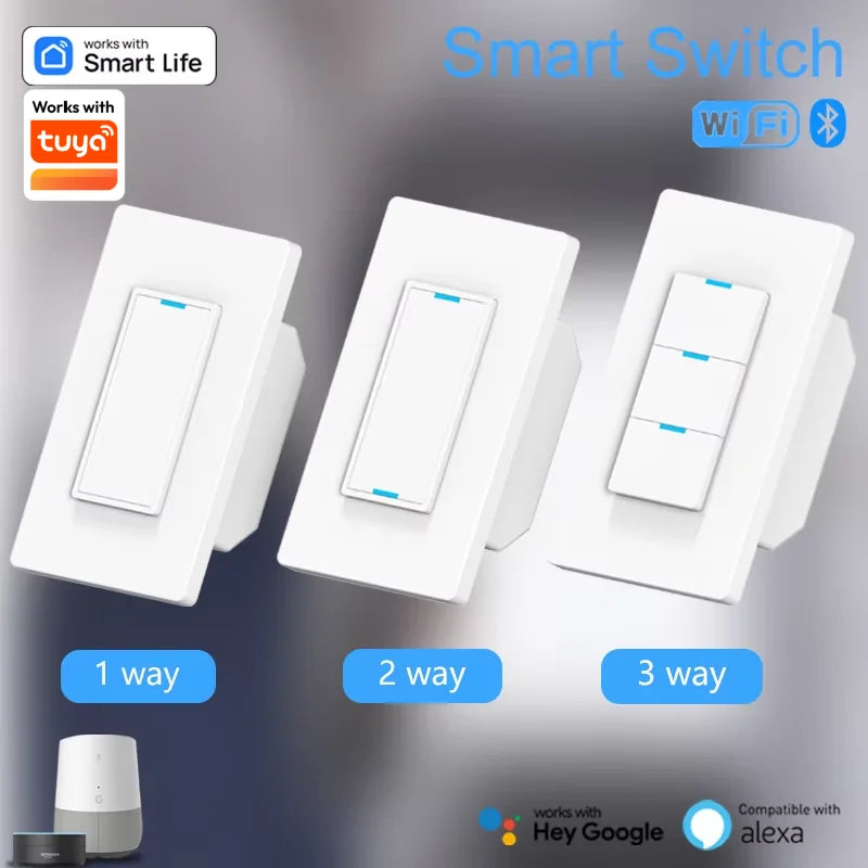 1/2/3 Way Light Switch Control Panel Smart Life Works