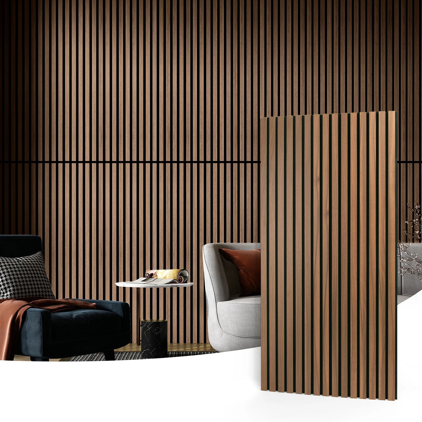Art3d Wood Slat Acoustic Panels for Stylish Decor and Noise Reduction