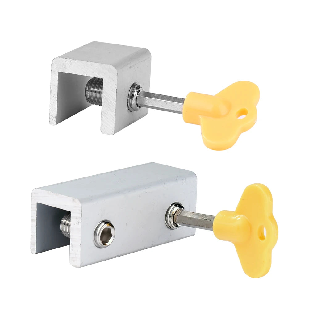 5/10CPS Window Locks Adjustable Sliding Door Lock With Key Window Stopper