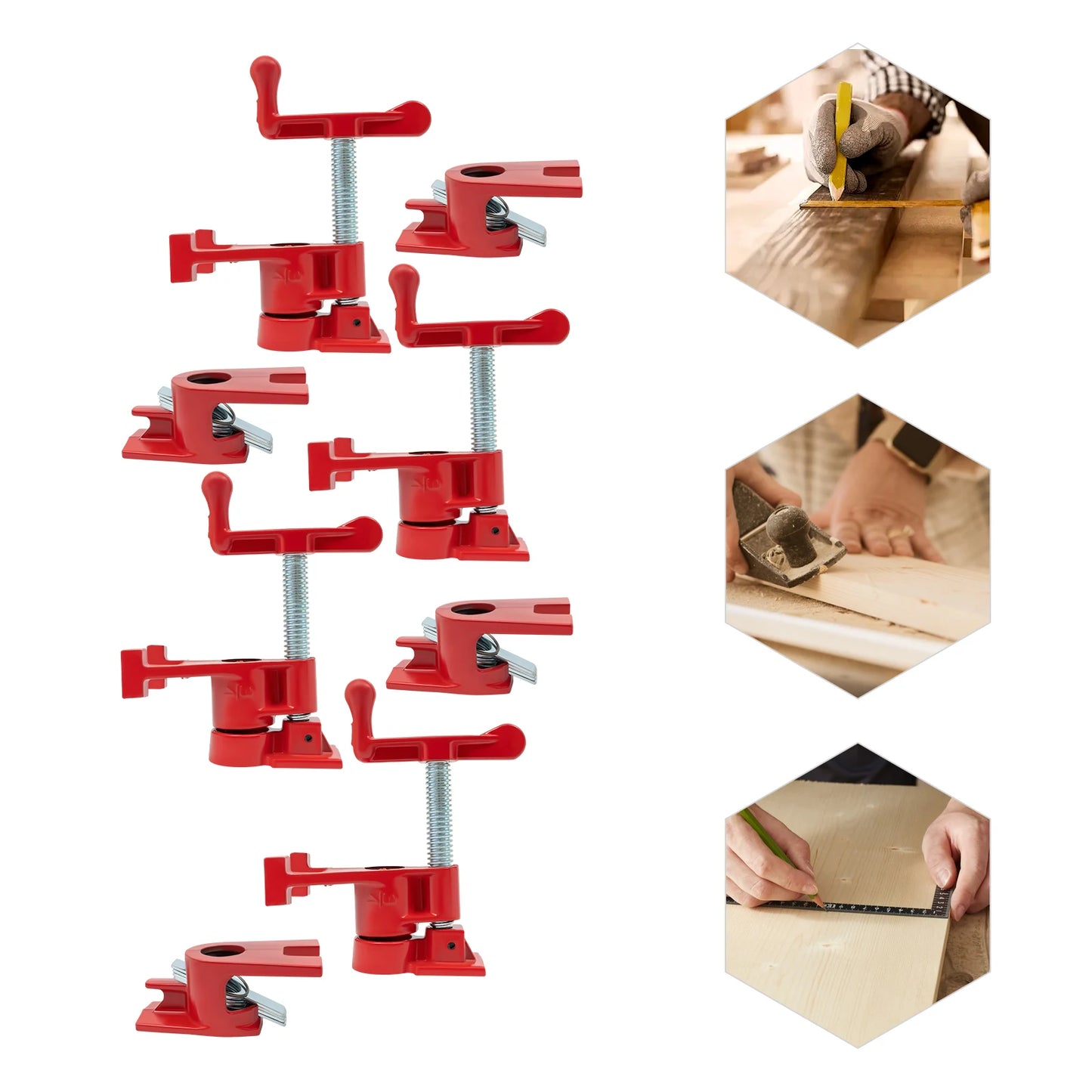 4 Pack 3/4" Wood Gluing Pipe Clamp Set Heavy Duty Quick Release