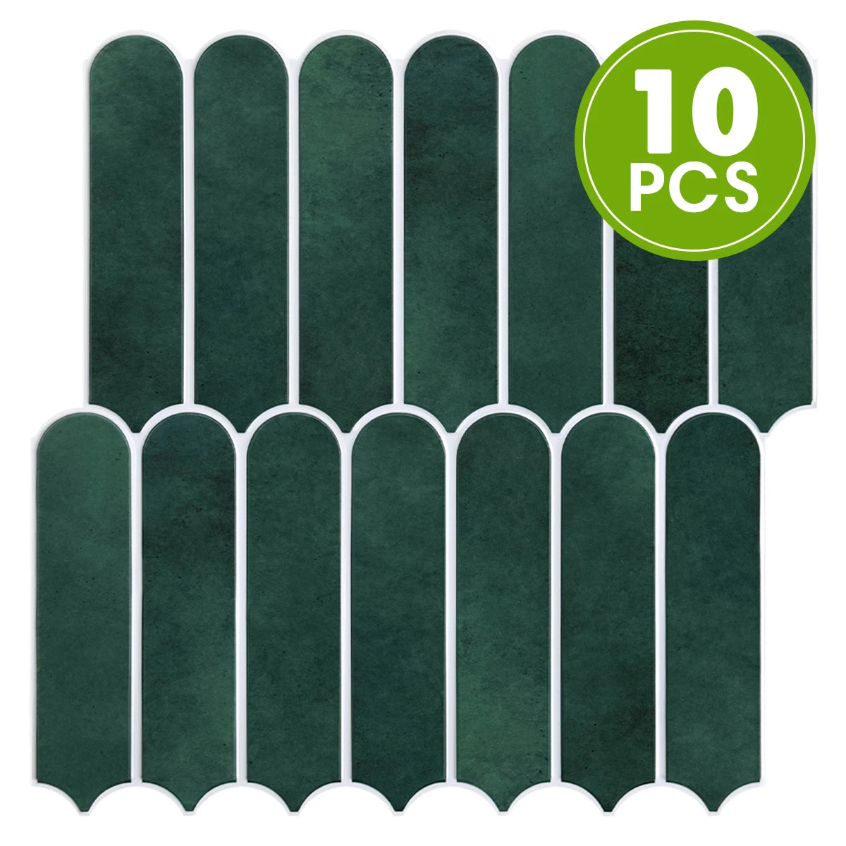 10 Pcs Matte Fish Scale Peel and Stick Backsplash, Waterproof, Decor