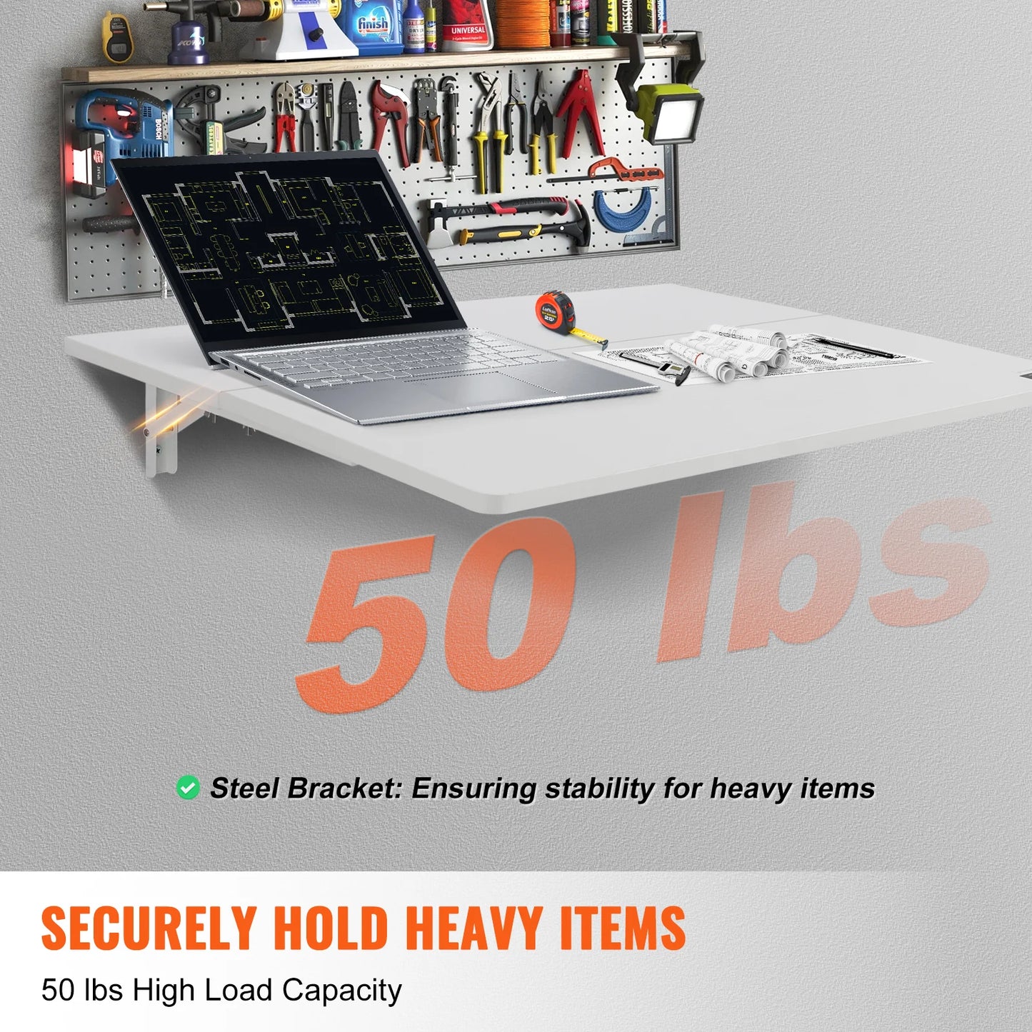 VEVOR Folding Table Wall Mounted Floating Computer Desk