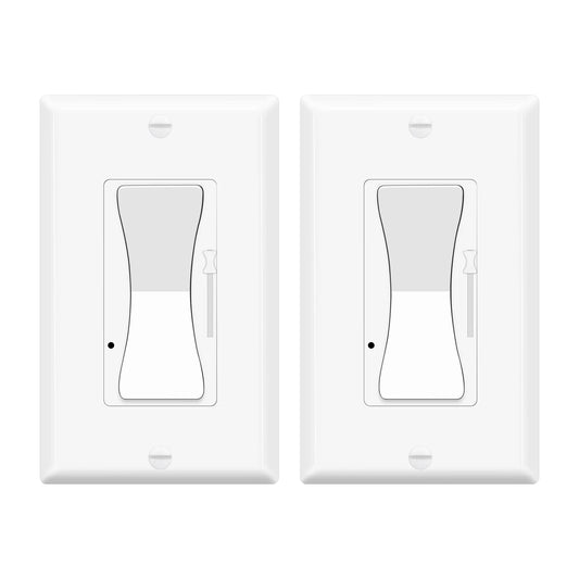 2 Pack Decora Dimmer Light Switch Single Pole / 3-Way - LED
