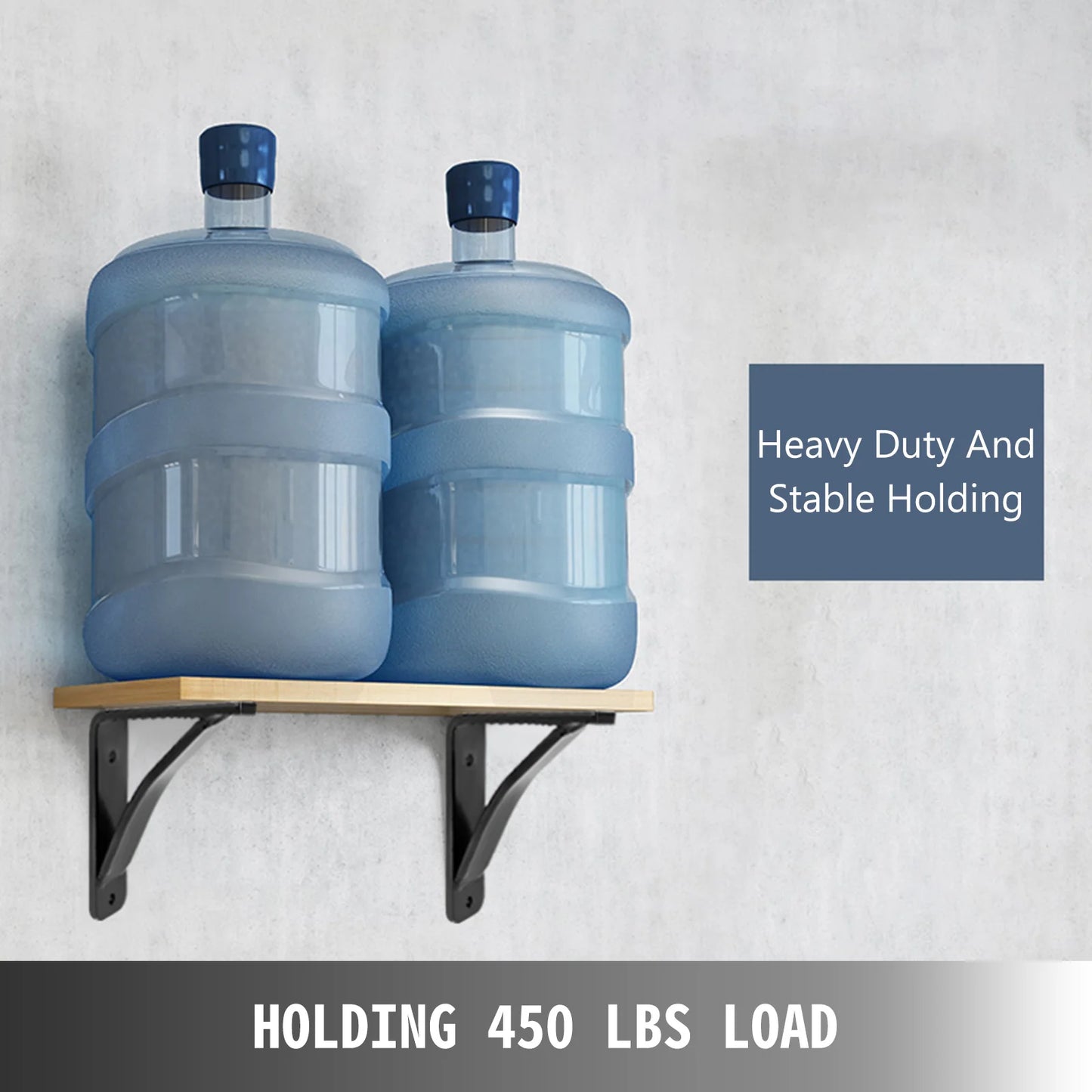 VEVOR 2 Pack  Heavy Duty Shelf Brackets Floating Shelf Bracket