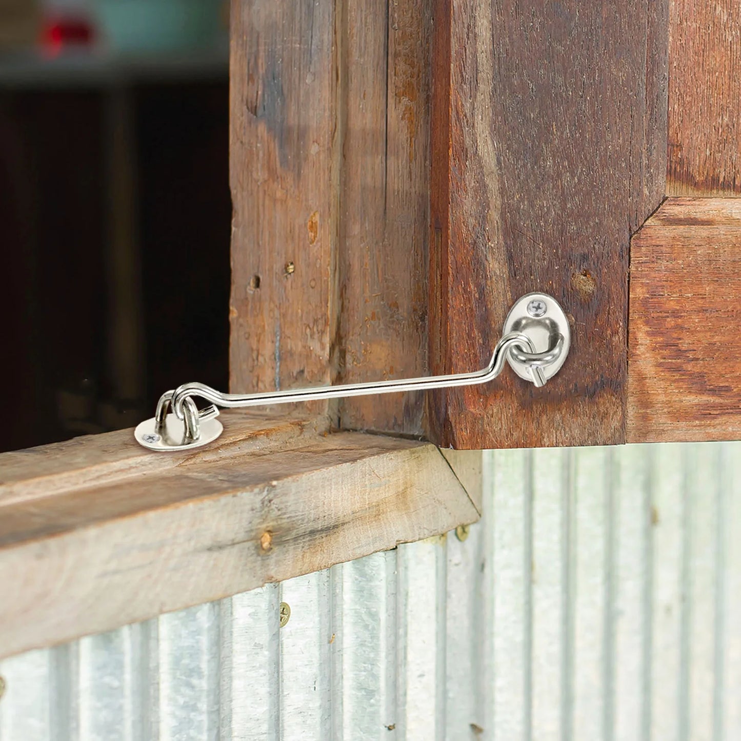 5 Pack 3/4/6 Inch Hook Eye Latch Stainless Steel Privacy Hook and Eye Latch