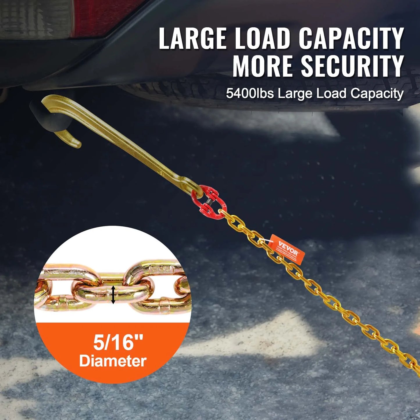 J Hook Chain Long Shank Towing Chain