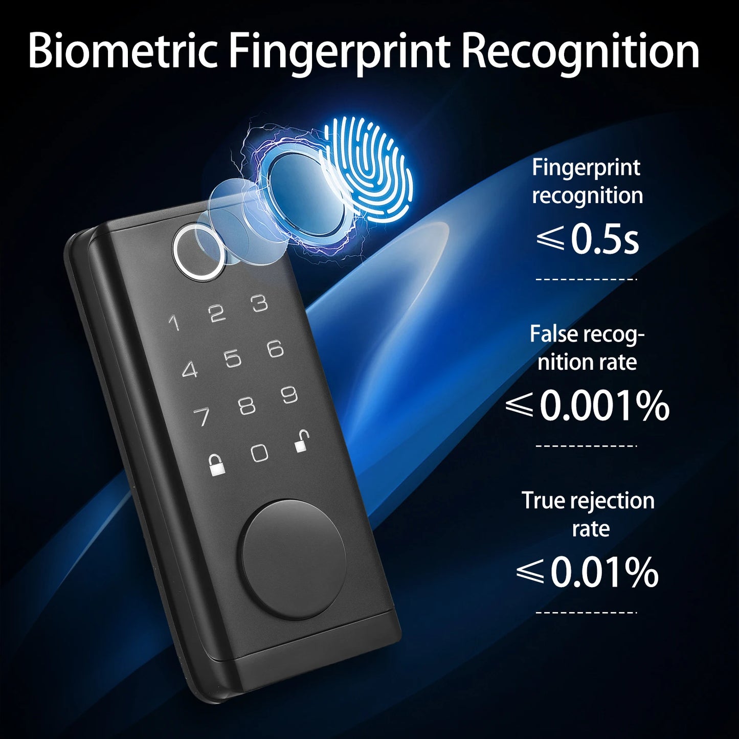 Smart Fingerprint Door Lock Front Door Electronic Keyless Entry