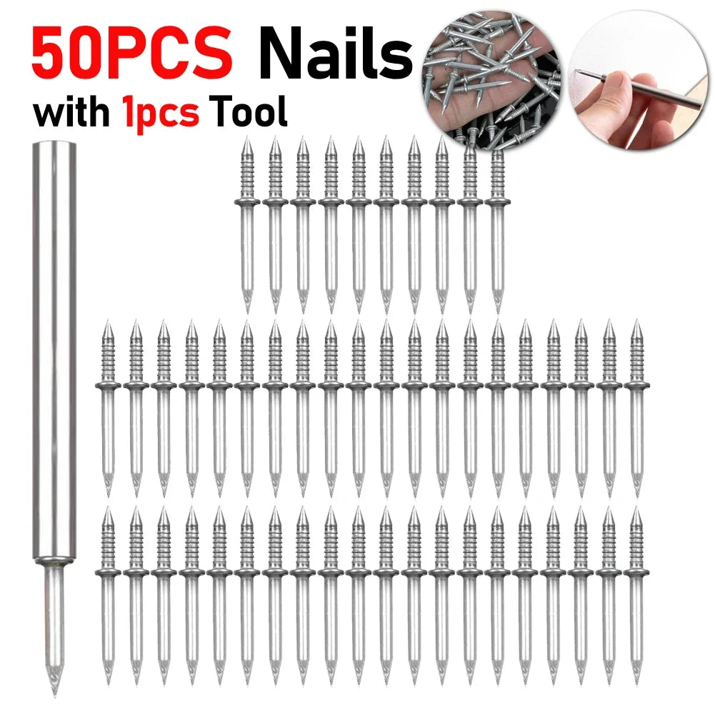 300-10pcs Double Head Nails Anti-Rust Double-Head Seamless Thread Nail
