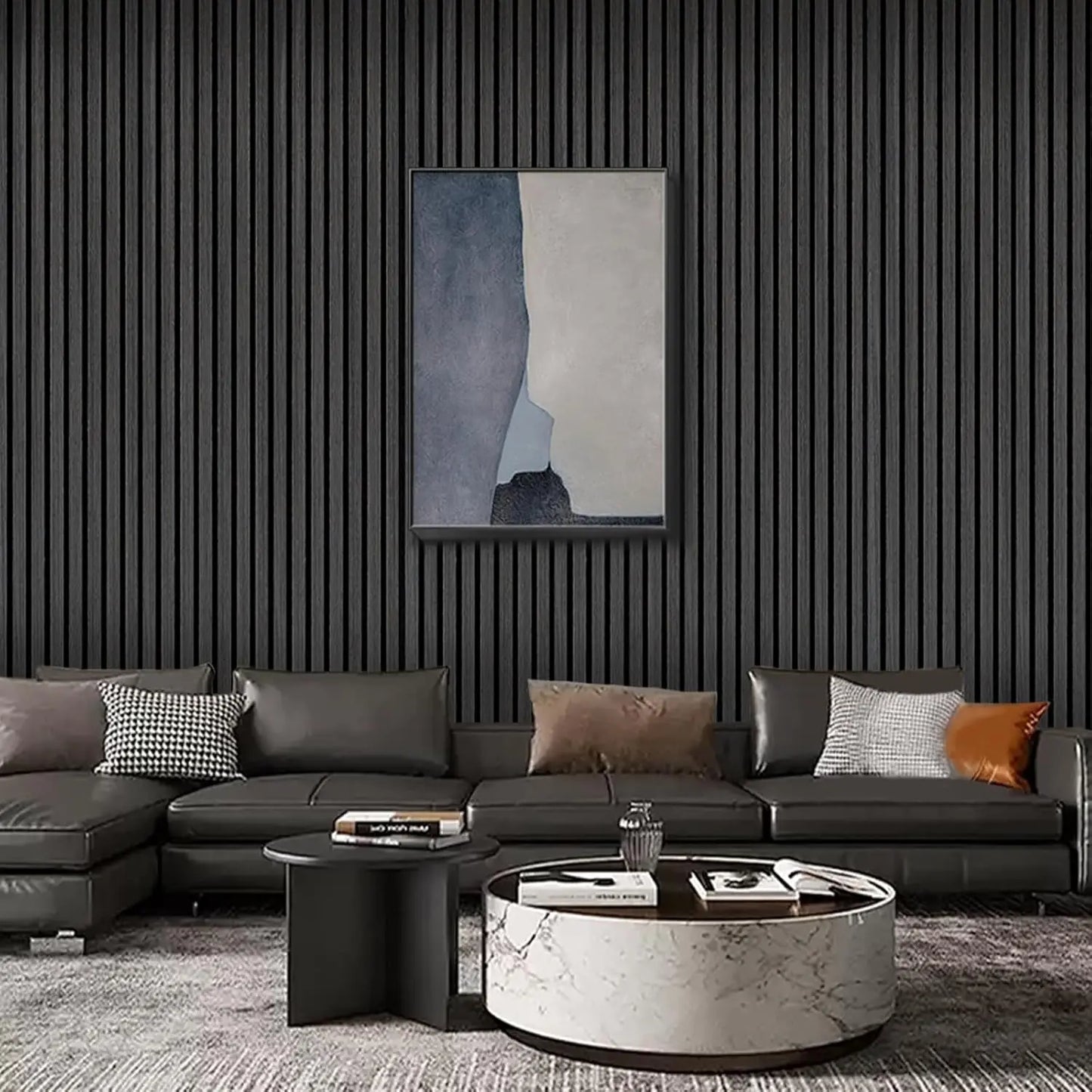 Wood Slat Acoustic Panels 94.5"×12.6" Wall Panels for Interior Wall Decor 3D Wood Slat Wall Panel Fluted Sound Absorbing Panel