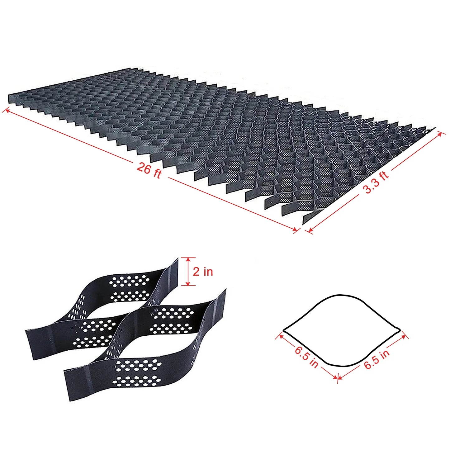 Plastic Ground Geo Grid Driveway Ground Pavers for Landscaping