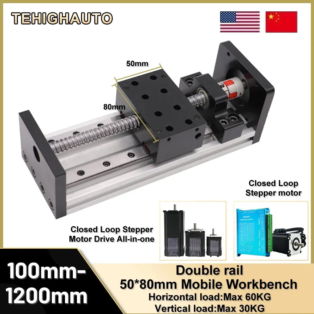 Linear Rail Motor Kit CNC Ball Screw Sliding Table Motor