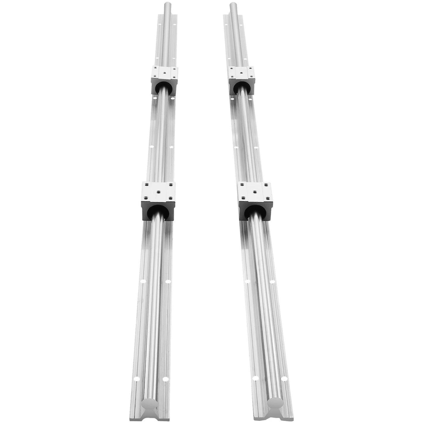 2PCS Linear Guide Rails UU Bearing Blocks Smooth Motion