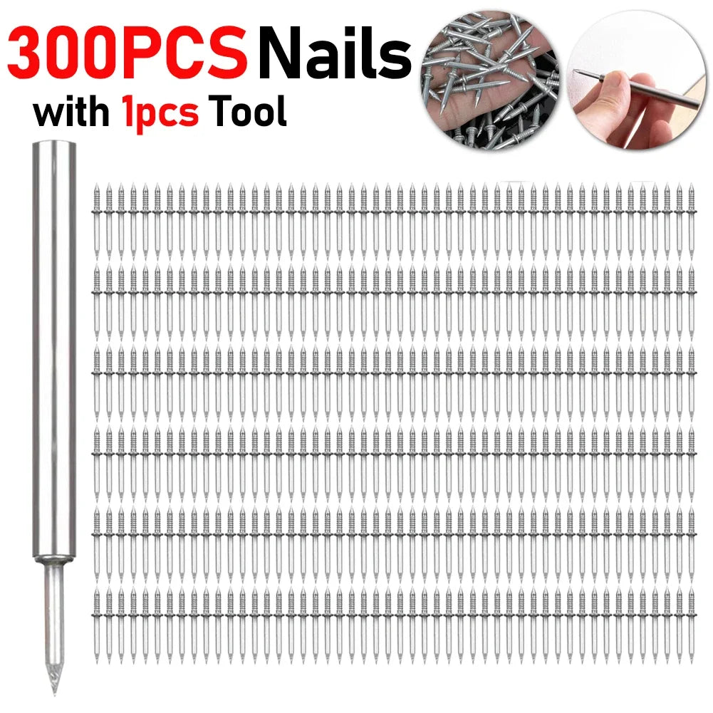 300-10pcs Double Head Nails Anti-Rust Double-Head Seamless Thread Nail