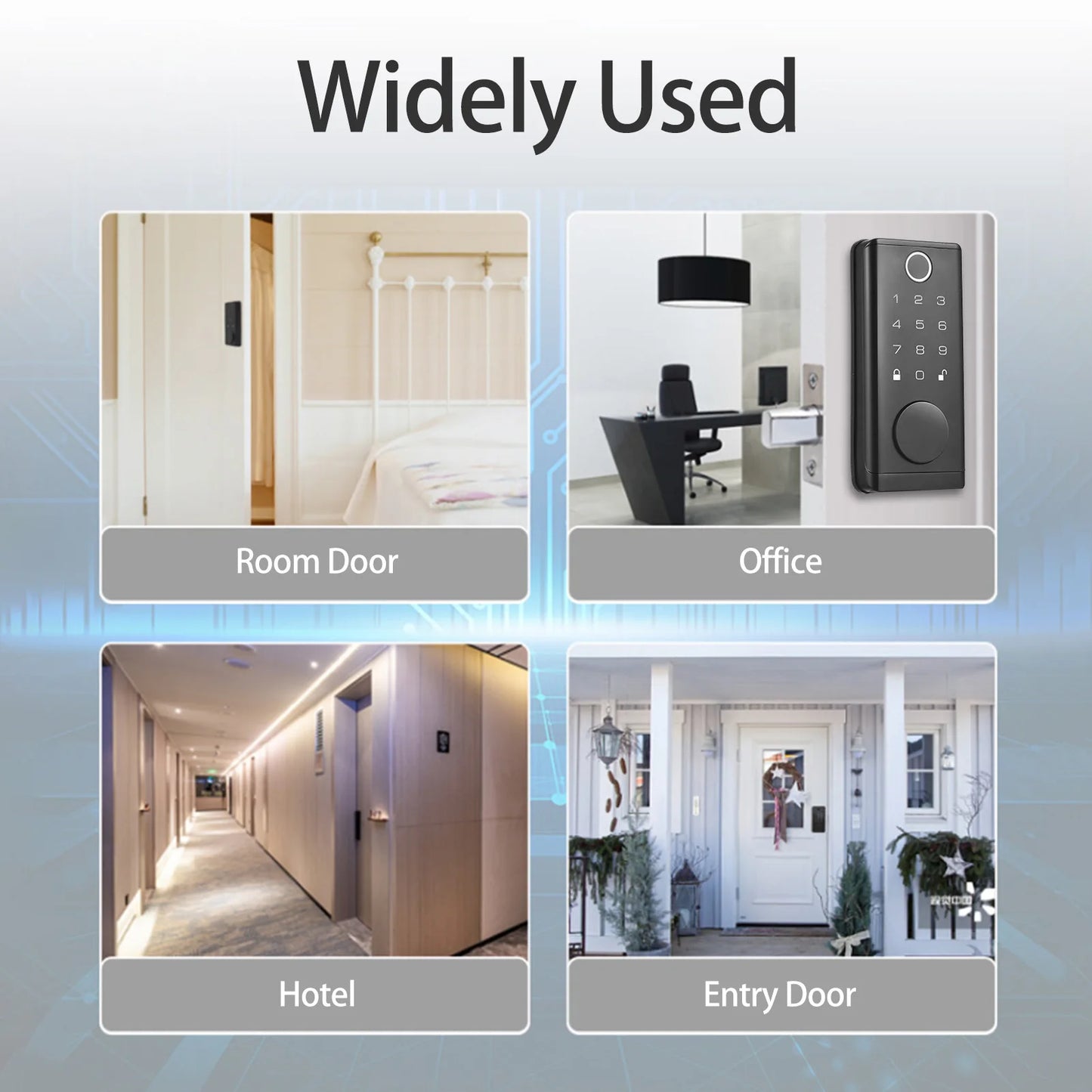 Smart Fingerprint Door Lock Front Door Electronic Keyless Entry
