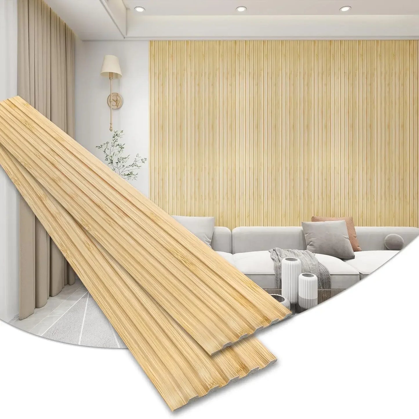16 Pieces Textured Wood Grain Wall & Ceiling Panels