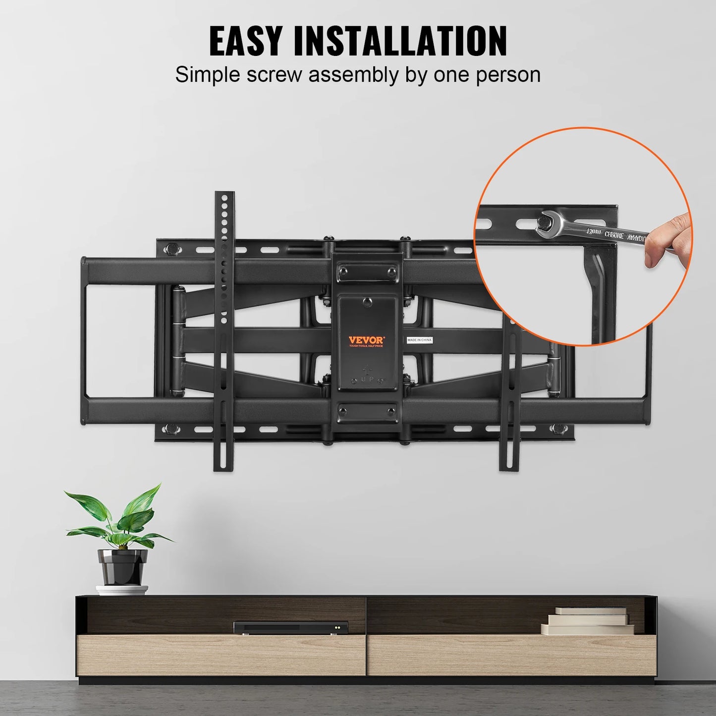 VEVOR Full Motion TV Mount Fit for Most 26-90in TVs