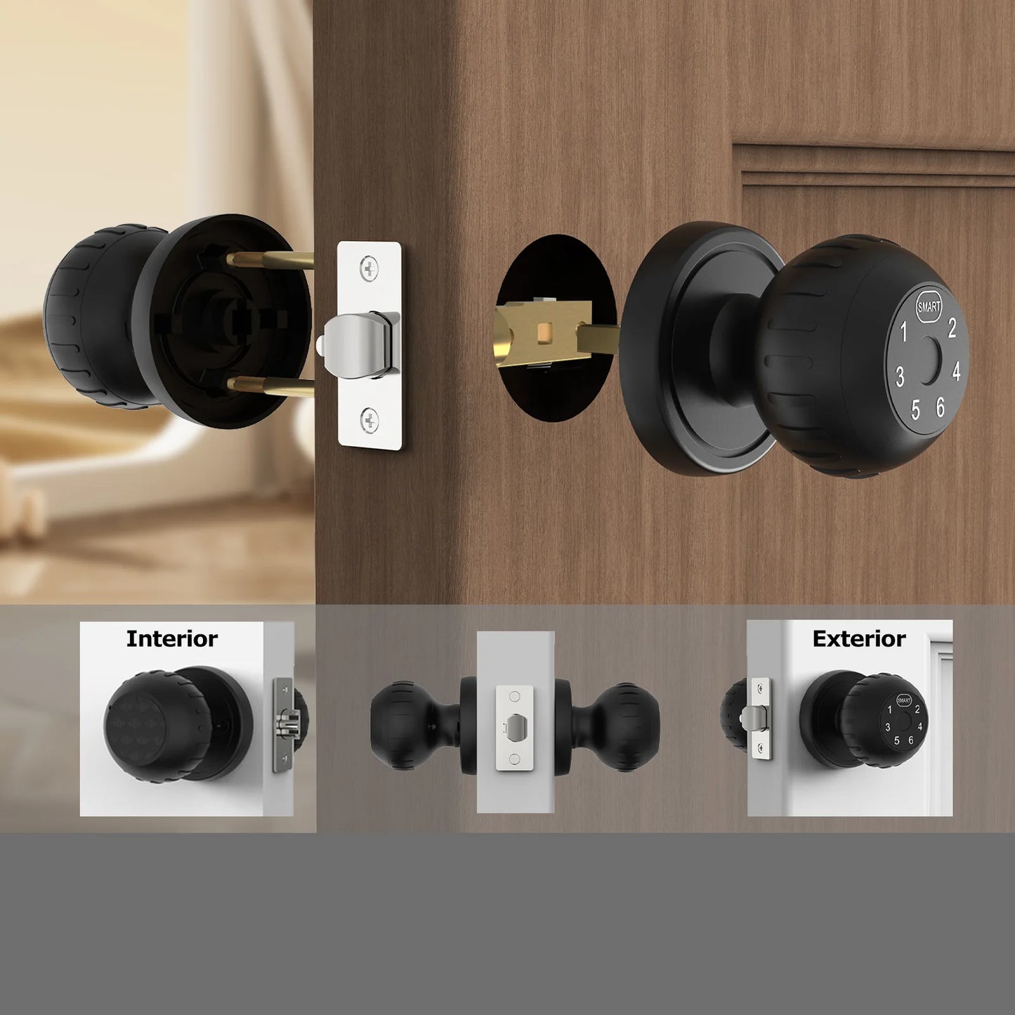 Smart Lock Fingerprint Door Lock  Electronic Touchscreen Keypad Indoor
