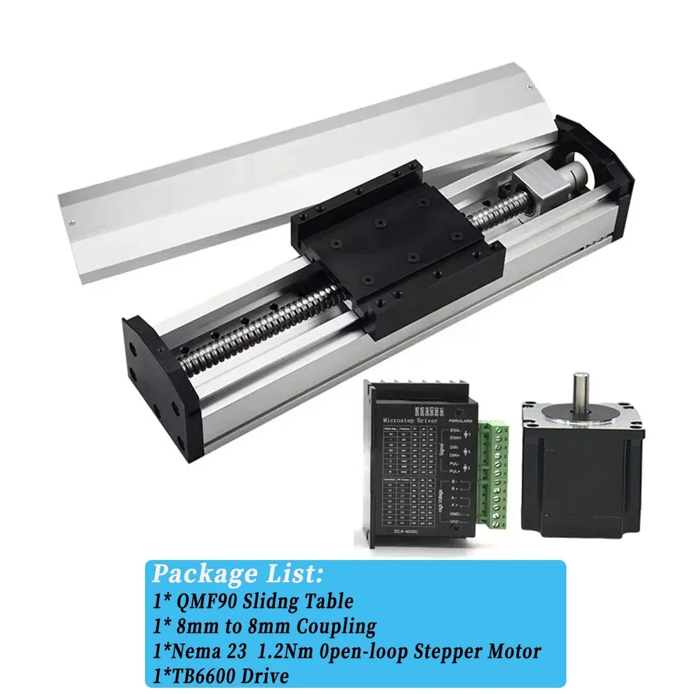 90mm Width Fully Enclosed Linear Rail Guide Stage Dust Cover