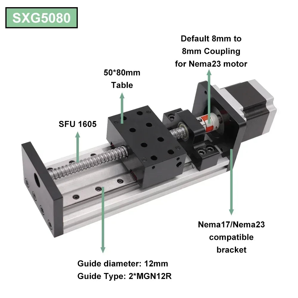 Linear Rail Motor Kit CNC Ball Screw Sliding Table Motor
