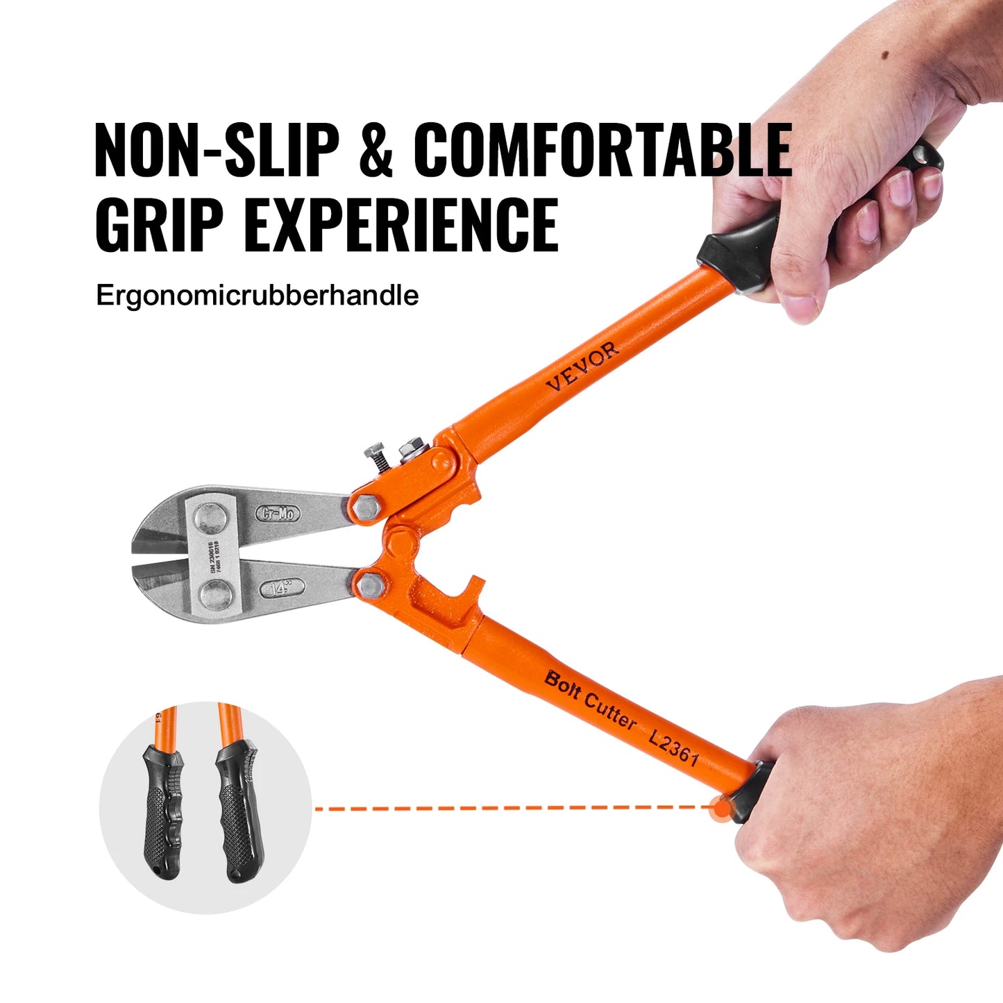 VEVOR Bolt Cutter 8in/14in/18in/24in  with Soft Rubber Grip