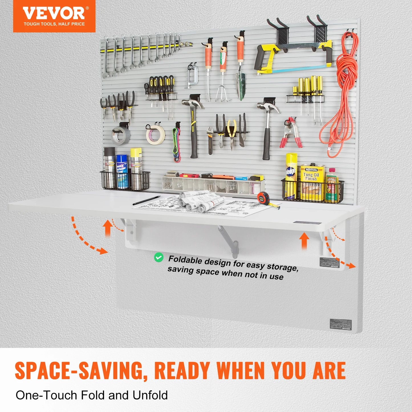 VEVOR Folding Table Wall Mounted Floating Computer Desk