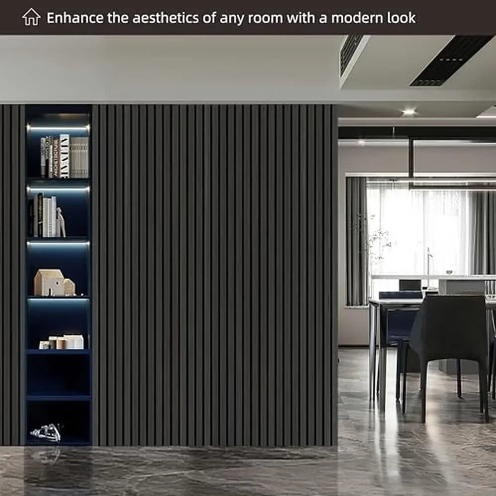 Modern Wood Wall Panels 3D Fluted Design Noise Reduction
