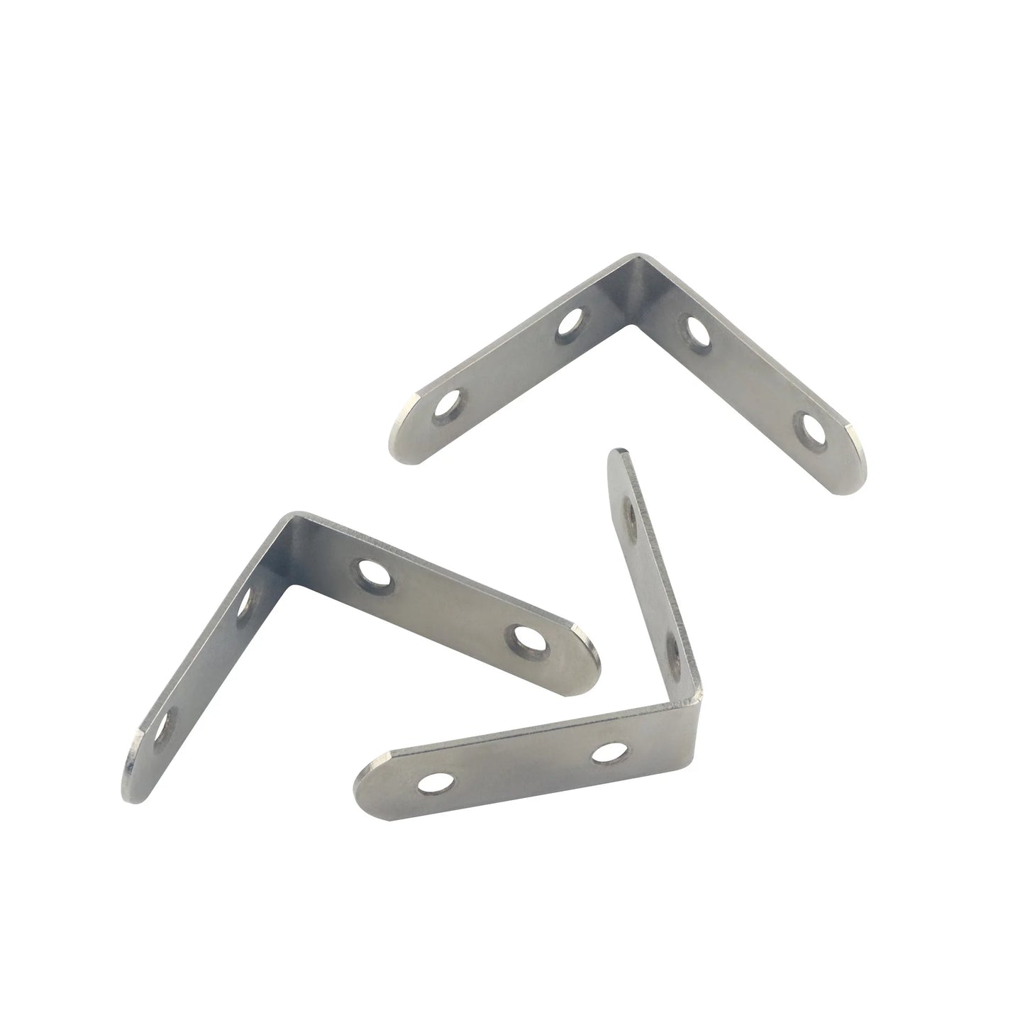 12Pcs Stainless Steel L Shaped Right Angle Connector Corner Bracket