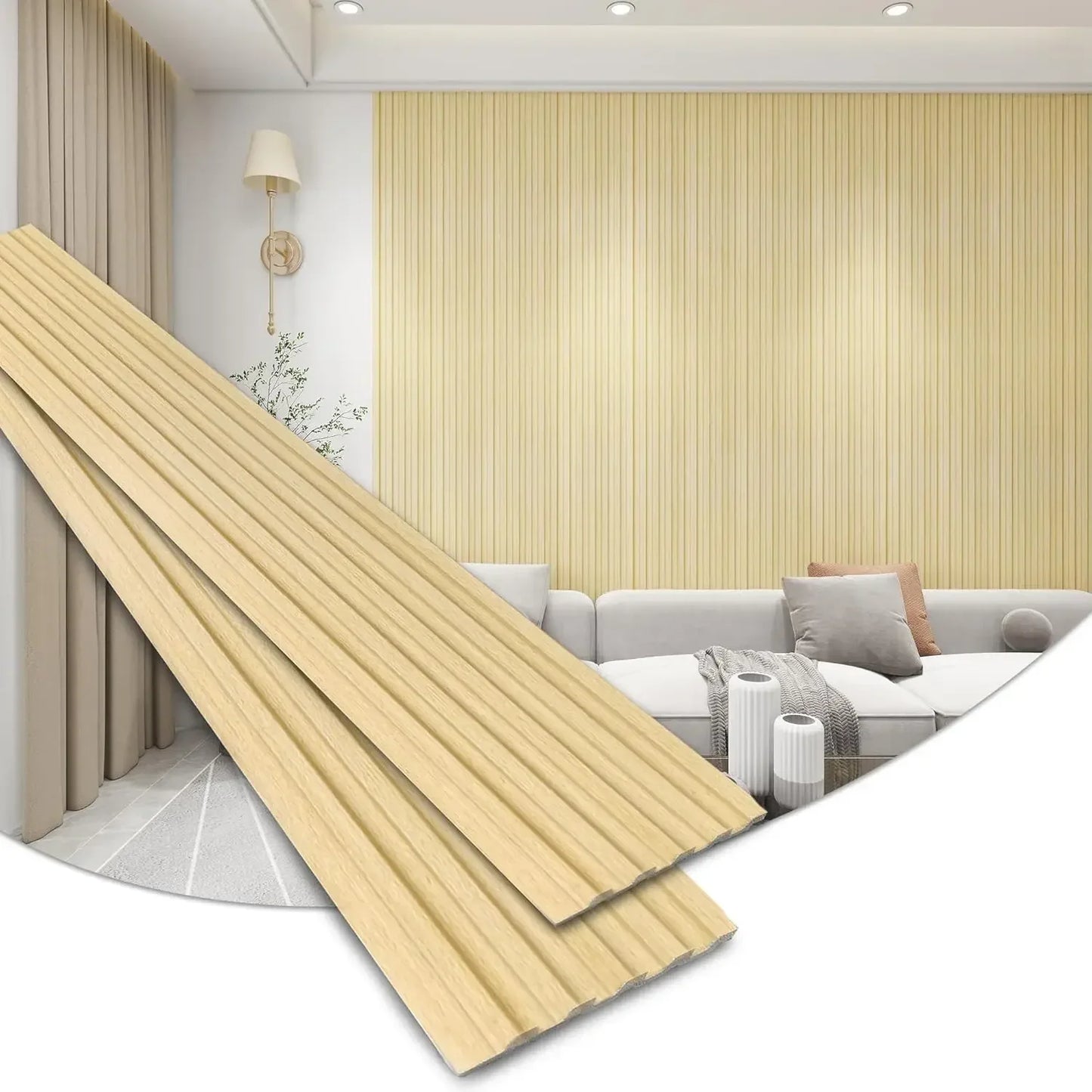 16 Pieces Textured Wood Grain Wall & Ceiling Panels