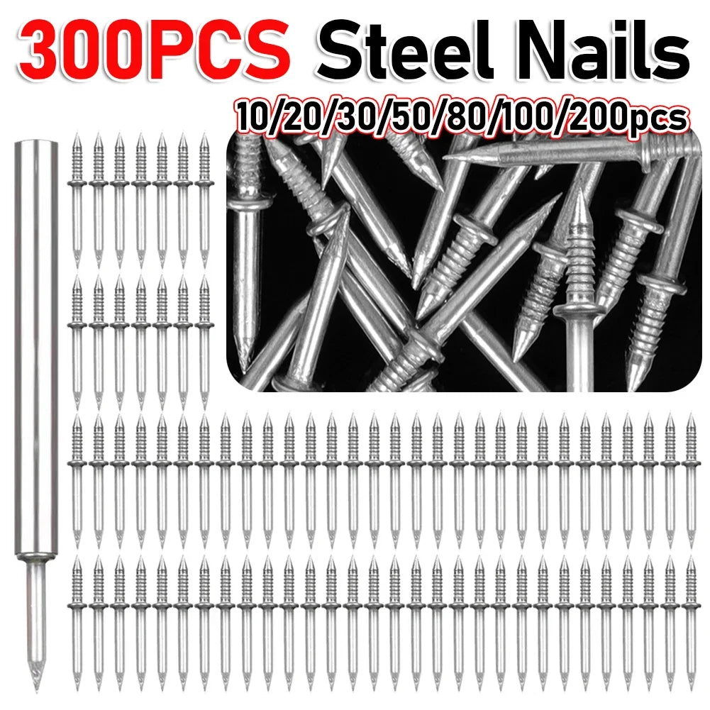 300-10pcs Double Head Nails Anti-Rust Double-Head Seamless Thread Nail