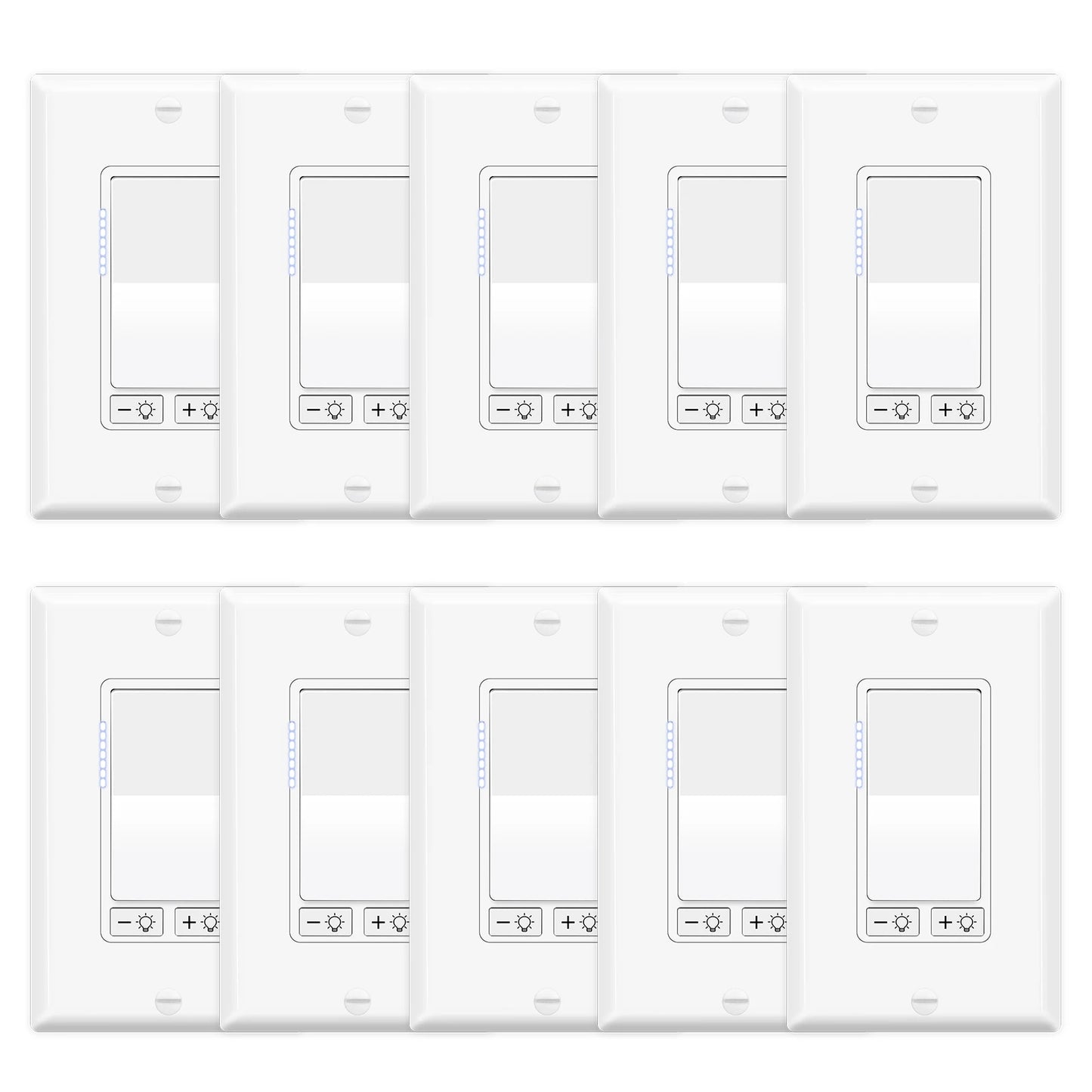 2-10PK Dimmer Light Switch 3 Way Dimmer Switch