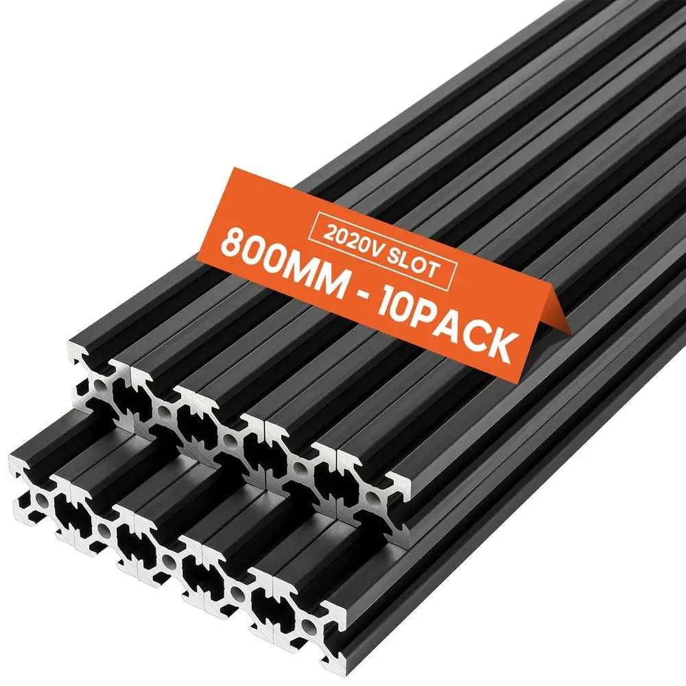 10PCS 800mm Aluminum Extrusion V Slot 2020 Anodized Linear Rail