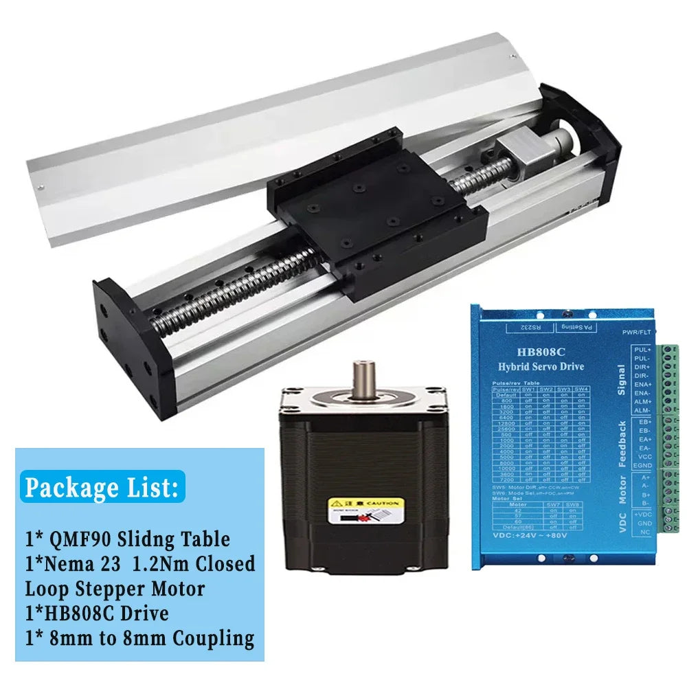 90mm Width Fully Enclosed Linear Rail Guide Stage Dust Cover
