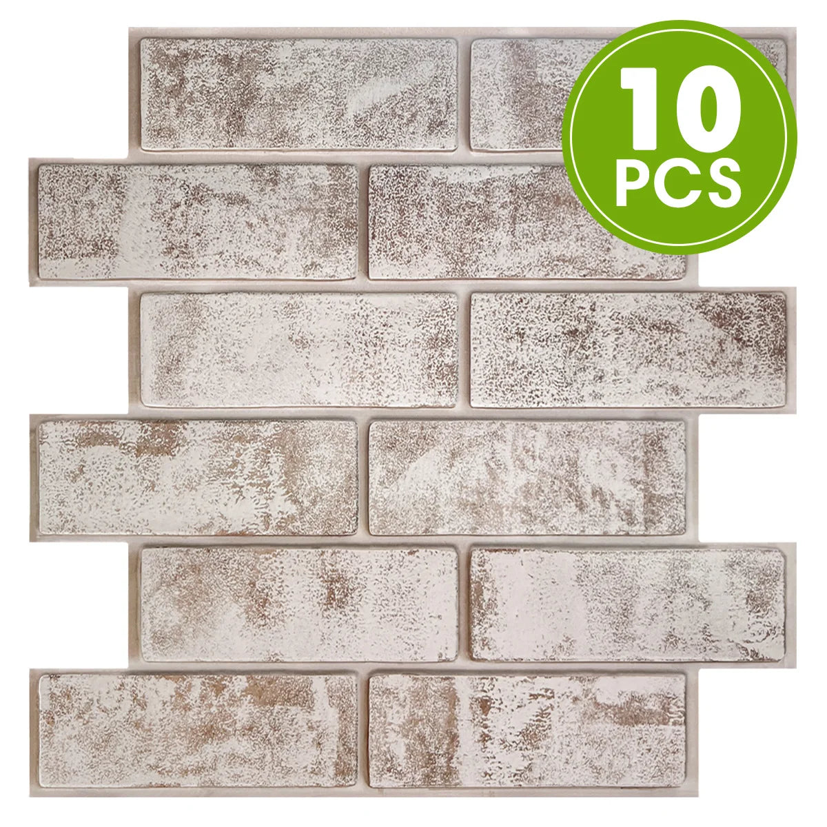 10pcs 3D Peel and Stick Wall Panels, Brick Adhesive Tiles,  Wall Decor