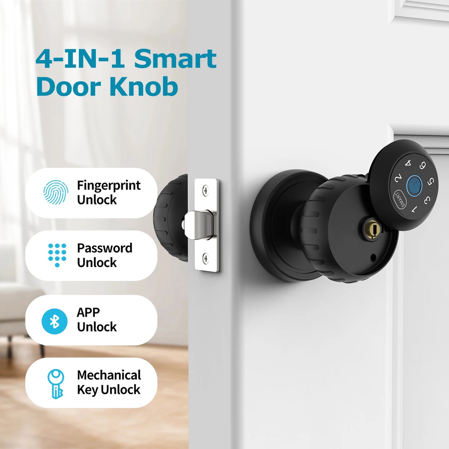 Smart Lock Fingerprint Door Lock  Electronic Touchscreen Keypad Indoor