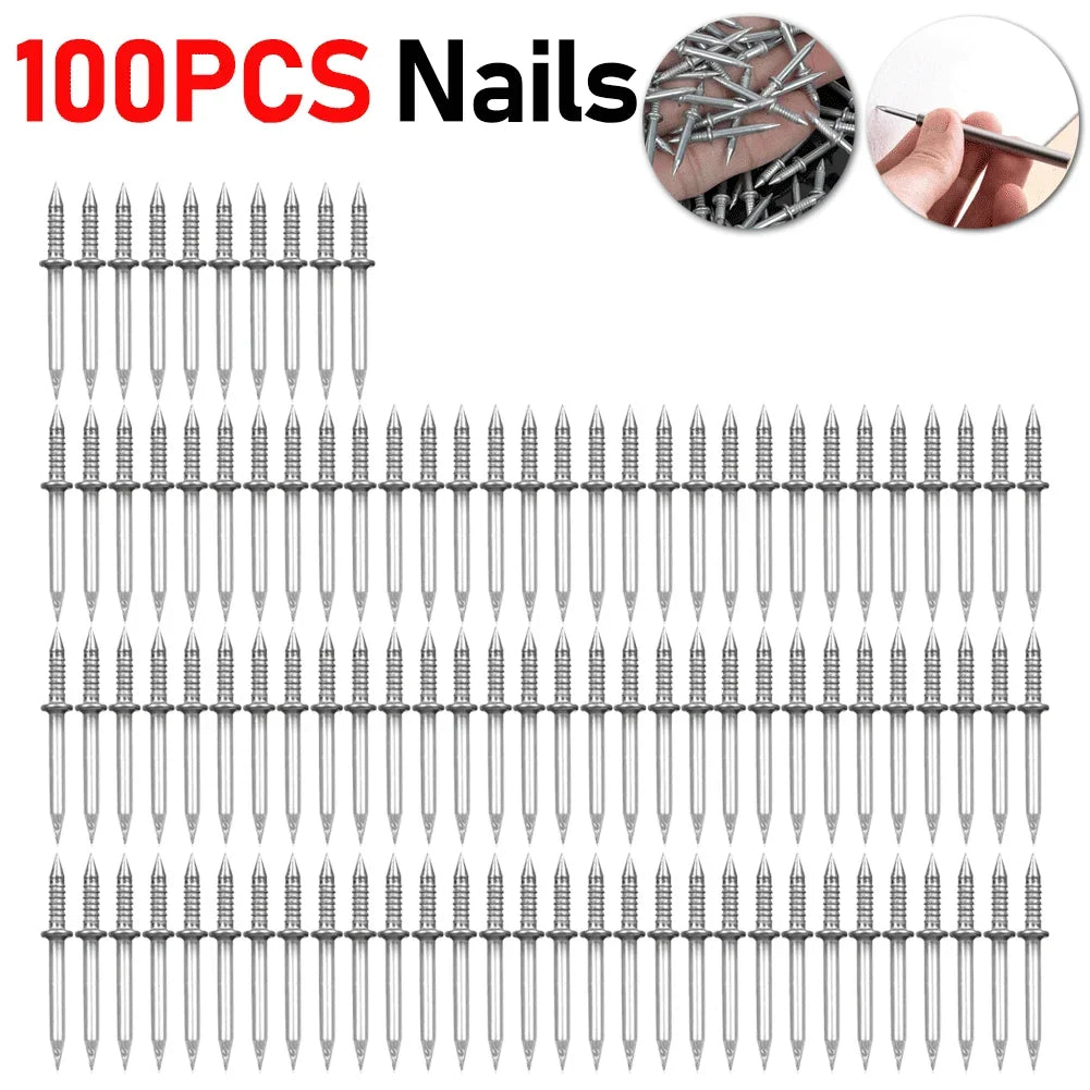 300-10pcs Double Head Nails Anti-Rust Double-Head Seamless Thread Nail