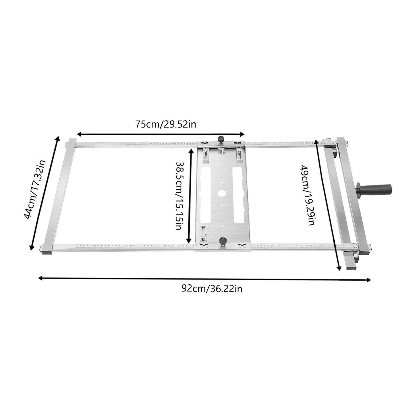 Stainless Steel Circular Saw Edge Guide, Adjustable Cutting Board