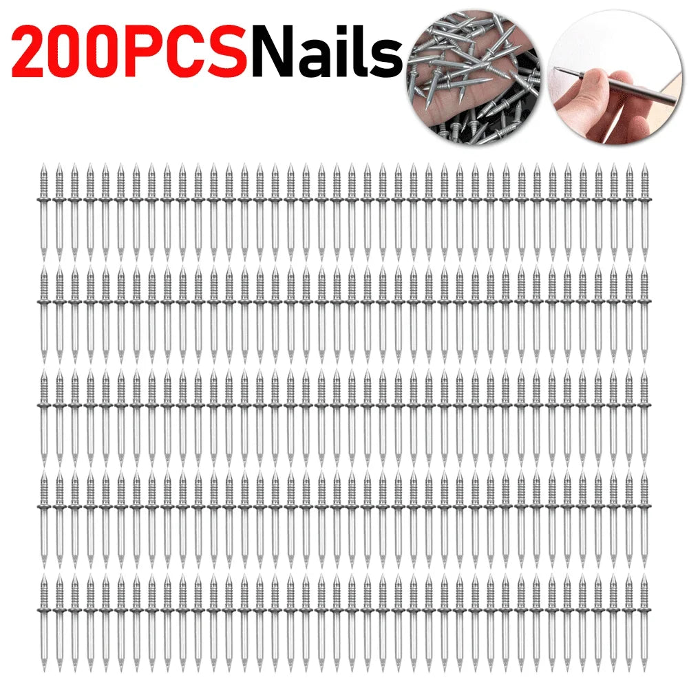 300-10pcs Double Head Nails Anti-Rust Double-Head Seamless Thread Nail