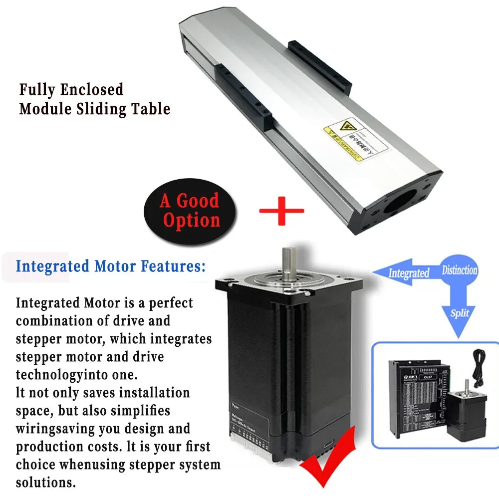 90mm Width Fully Enclosed Linear Rail Guide Stage Dust Cover
